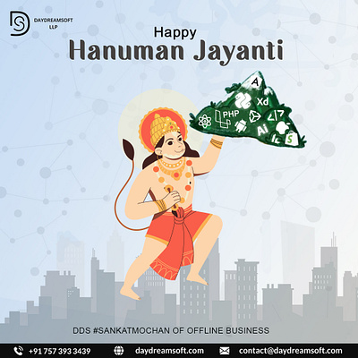 Hanuman Jayanti branding color palette design illustration logo logo design photoshop ui unique logo ux