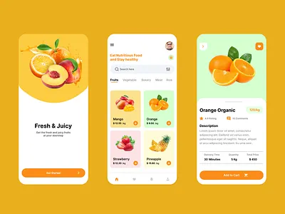 Fruit App branding brochure design business card corporate flyer figma design food app fruit app fruit app design fruits aplication graphic design mobile app ui user interface