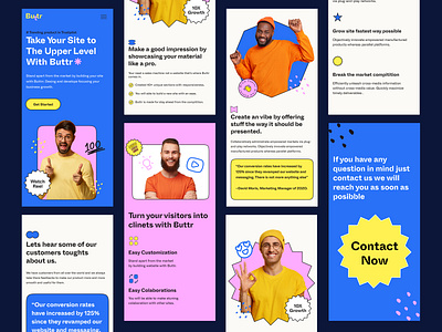 Buttr Website Responsive Design color landing page responsive design retro saas tracking ui ui ux ui design ux uxdesign visual design web design web ui website website tracking