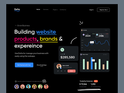 Agency Landing Page UI agency agency landigpage agency website best shot dark designer home home page homepage landing page landingpage madhu mia marketing agency product designer trendy ui uiux user experience user interface ux