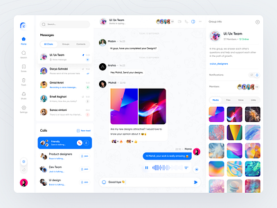 Rechat-Web Messenger dashboard Ui ⚡ app call chat dashboard designdashboard meet meeting message profile pwa room sidebar tab ui ui design ux web