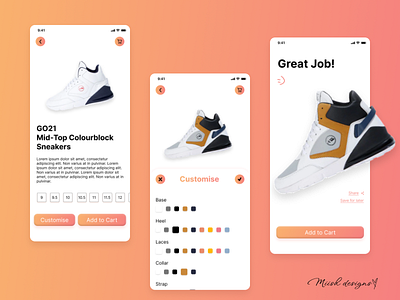 Customizable Product 033 app design customizable product customize product dailyui dailyui033 day033 product page sneakers app sneakers design ui