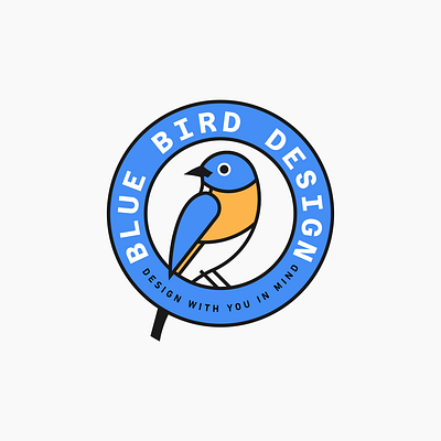 Blue Bird Design bird brand design flat logo vector