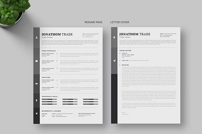 Resume Template clean cover letter creative cv cv design cv template doc docx job letter manager microsoft minilist minimal modern professional resume resume design student word