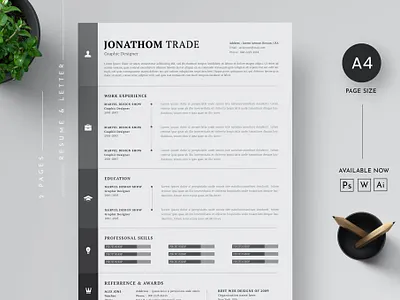 Resume Template clean cover letter creative cv cv design cv template doc docx job letter manager microsoft minilist minimal modern professional resume resume design student word