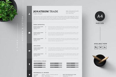 Resume Template clean cover letter creative cv cv design cv template doc docx job letter manager microsoft minilist minimal modern professional resume resume design student word