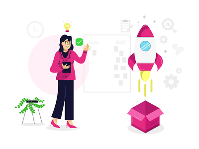 Planning To Launch avatar design illustration people startup