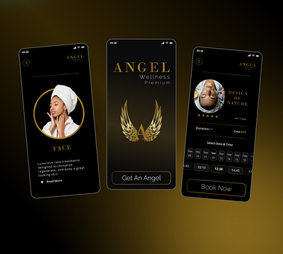 Angel Wellness Premium Mobile App app branding design graphic design illustration logo typography ui ux vector