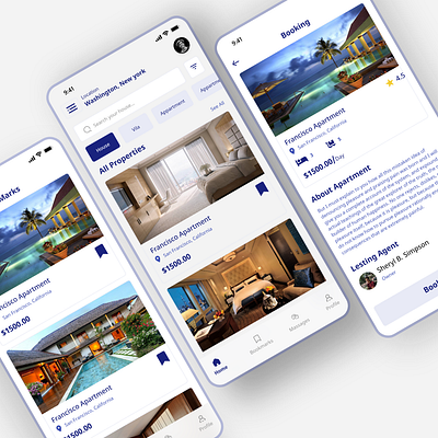 Hotel Booking app booking app graphic design mobile app ui xd