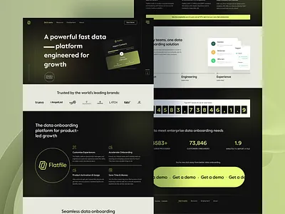 Flatfile website redesign - Saas creative design design header hero section home page design landing page design platform saas landing page saas web saas website service software typography ui we webdesign webflow website