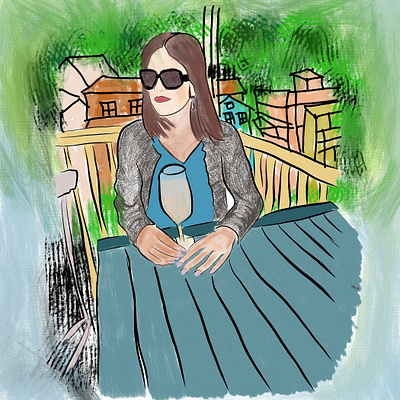 Illustration - Chilling in Newport, RI art digital design illustration