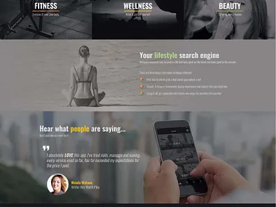 Fitness Website Concept app ui web