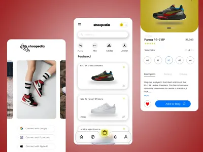 Sneaker Marketplace app UI app branding design graphic design illustration logo typography ui ux vector