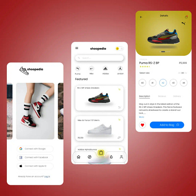 Sneaker Marketplace app UI app branding design graphic design illustration logo typography ui ux vector
