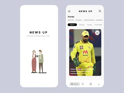 NEWS UP app design illustration logo mobile news app newsapp newsappdesign ui ux