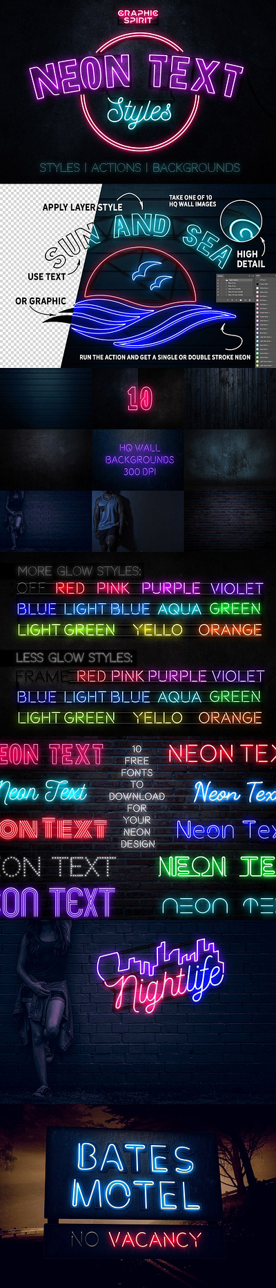 Neon Text Layer Styles FREE BRUSHES 3d animation app branding design graphic design illustration logo ui vector