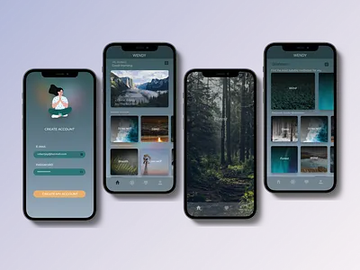 Wendy, meditation app app branding design graphic design illustration typography ui ux vector