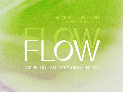 FLOW - retro gradient 3d animation app branding design graphic design illustration logo motion graphics ui vector