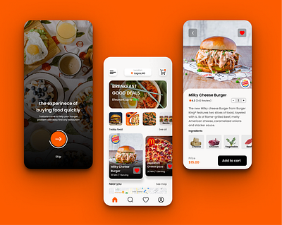 Food Delivery App graphic design ui ux