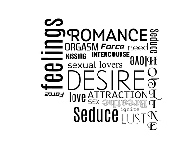 DESIRE affinity designer alphabet arrangement attraction collage creative design desire english fonts intimate love sexy typography typography art typography design white word art words