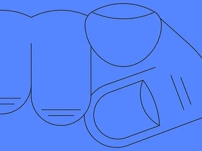 You colorful design digital fat finger hand illustration kapustin linear outline scin vector