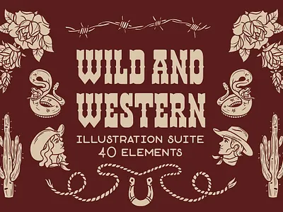 Wild & Western • Cowboy illustration 3d animation app branding design graphic design illustration logo motion graphics ui vector