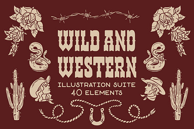 Wild & Western • Cowboy illustration 3d animation app branding design graphic design illustration logo motion graphics ui vector