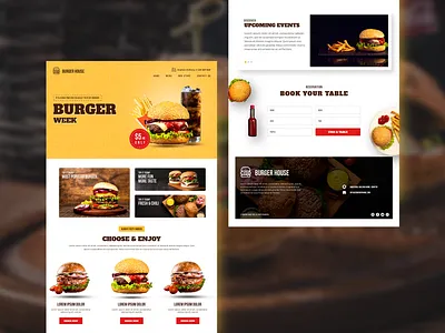 Resturant Website branding design illustration resturant ui we web website website design