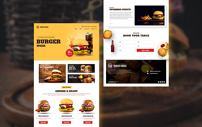Resturant Website branding design illustration resturant ui we web website website design
