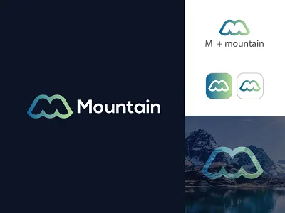 Mountain Logo | M Letter Logo | M logo abstract logo brand identity branding design lettermark logo logo logo design logomark m letter logo m logo minimalist modern logo monogram logo mountain mountain logo mountain with m letter unique