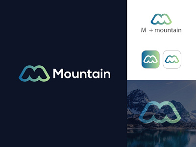 Mountain Logo | M Letter Logo | M logo abstract logo brand identity branding design lettermark logo logo logo design logomark m letter logo m logo minimalist modern logo monogram logo mountain mountain logo mountain with m letter unique