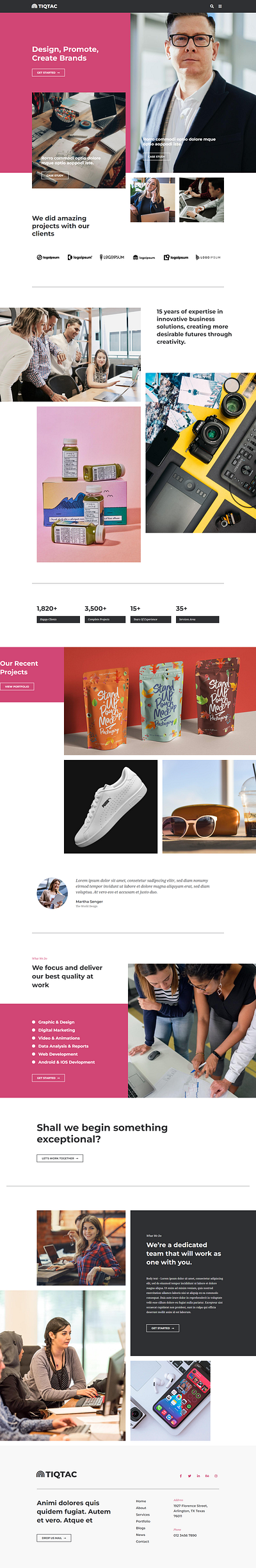 Tiqtac Creative Agency Wordpress Website Design agency attractive business business website creative elementor elementor pro graphic design latest web design responsive design responsive website small business website website design wordpress wordpress developer