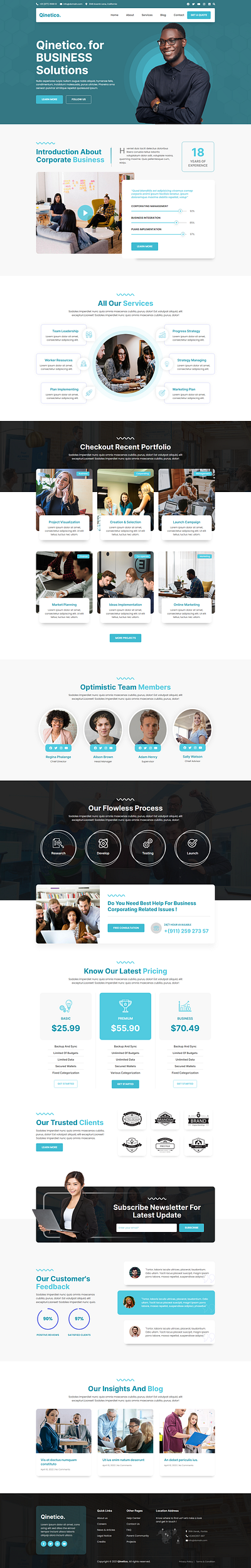 Qinetico Business Agency Wordpress Website agency attractive best website business website elementor elementor pro latest web desgin responsive design small business website website design wordpress wordpress developer