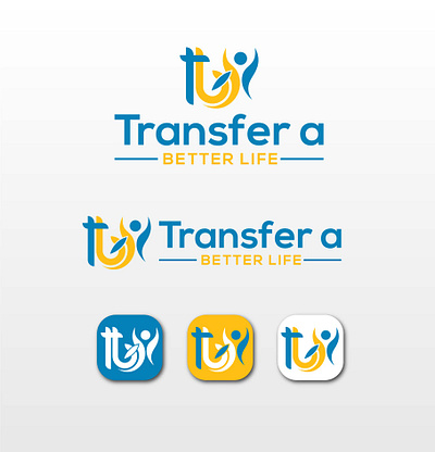 Transfer a better life Logo Design 3d sphere shape abstractlogo branding brandlogo emblemlogo graphic design illustration logo logoawsome logotype typography