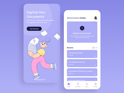 Scanner App Concept app design illustration minimal product design typography ui ux