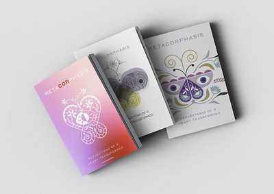 Book Cover Designs book cover butterfly butterfly hearts cover art cover design floral hearts illustration organic transformation