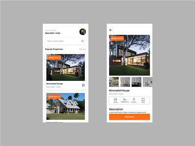 Renting App app branding dailyui design graphic design illustration ui ux vector