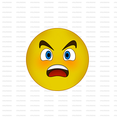 Ilustración emoji sorprendido montaje
