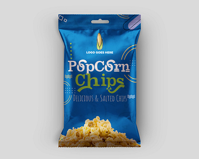 Popcorn Chips Packaging branding design food food packaging graphic design label label design packaging popcorn