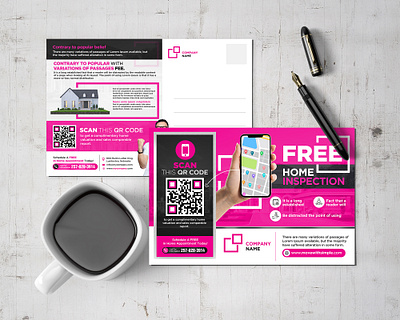 Postcard of Real Estate Mobile App app branding design graphic design mailing postcard mobile app postcard real estate