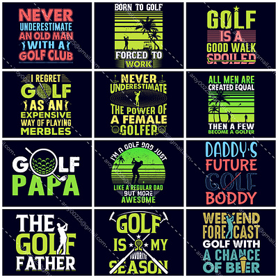 Golf lover t-shirt design bundle branding design golf golf graphic golf lover golf player golf shirt golf t shirt golf typography graphic designer t shirt t shirt design t shirt designer typography vector