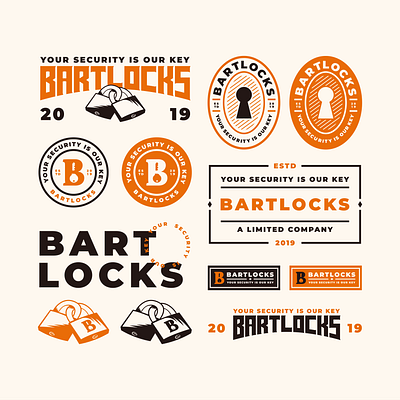 Bartlocks Ltd - Locksmith Logo Design brand identity branding design key logo keys logo locks locksmith locksmith logo logo logo design minimal