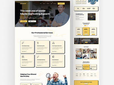 Marketing Agency Web Landing Page Design agency landing page design design inspiration marketing app marketing website uidesign uiux uxdesign web template web ui webdesign agency