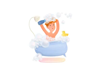 Shampoo baby illustration vector