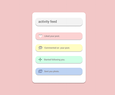 activity feed dailyui047 dailyui047 graphic design ui