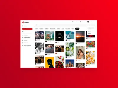 Pinterest Redesign adobe xd branding design figma illustration pinterest redesign uidesign vector