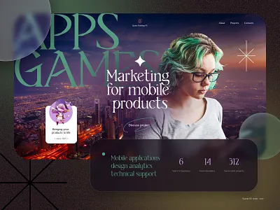 Quiss Holding PC corporate dark design green landing marketing agency mobile marketing ui ux ux ui webdesign