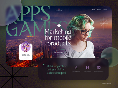 Quiss Holding PC corporate dark design green landing marketing agency mobile marketing ui ux ux ui webdesign