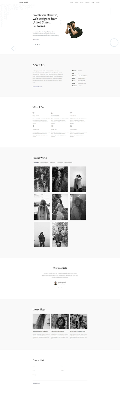 Free Portfolio Template bootstrap template bootstraplily design free bootstrap template free template free website free website template freebie