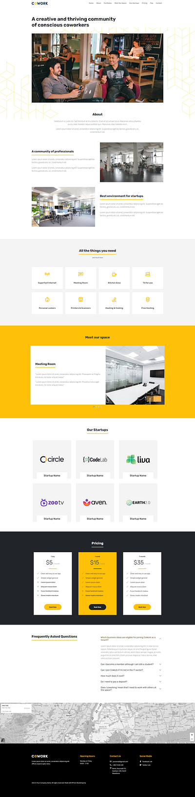 Co-working Space free template bootstrap template bootstraplily design free bootstrap template free template free website free website template freebie